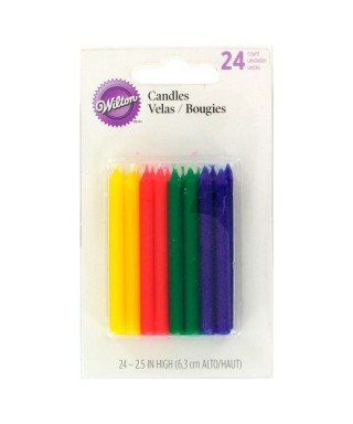 Bougies d'anniversaire Rainbow Wilton