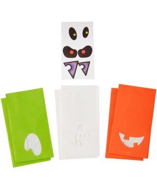 Sachets colorés Surprise Halloween avec autocollants Wilton