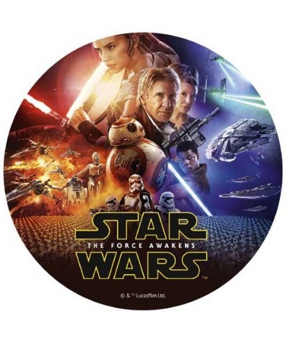 Disque pâte à sucre Star Wars Le Réveil de la Force Disque pâte à sucre Star Wars Le Réveil de la Force