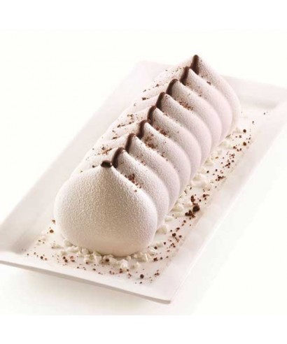 Moule en silicone bûche de Noël 3D : Coeur 28.5 cm - Silikomart