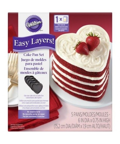 Moule Nude Cake Coeur 15cm Set/5 Wilton Moule Nude Cake Coeur 15cm Set/5 Wilton