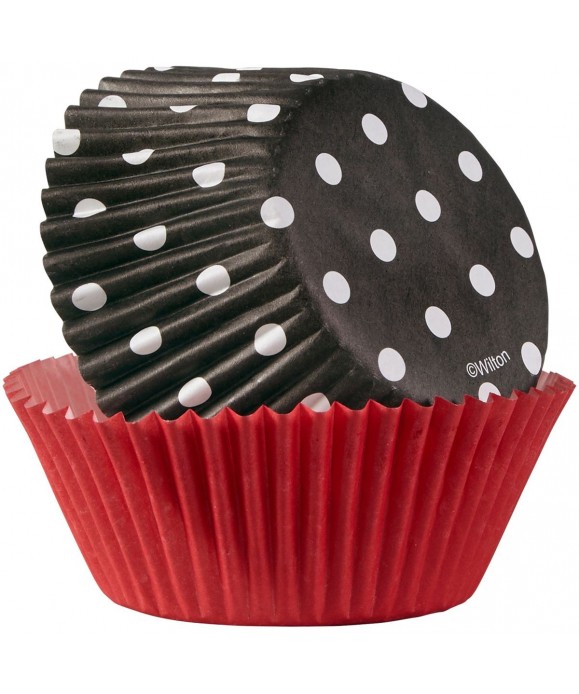 Caissette cupcake Noir à pois pk/75 Wilton Caissette cupcake Noir à pois pk/75 Wilton