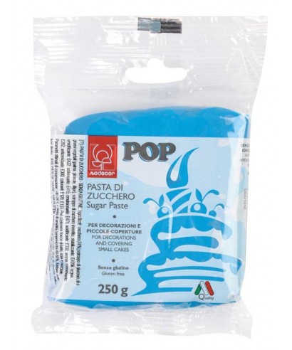 Pâte à sucre POP Bleu foncé 250gr Modécor Pâte à sucre POP Bleu foncé 250gr Modécor