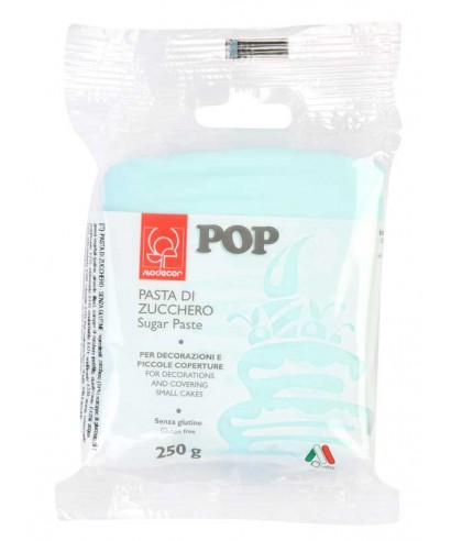 Pâte à sucre POP Bleu ciel 250gr Modécor Pâte à sucre POP Bleu ciel 250gr Modécor