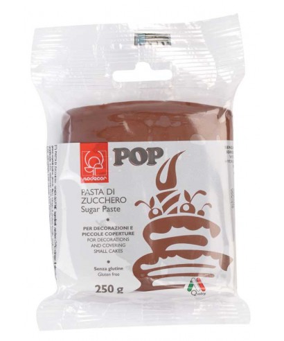 Pâte à sucre POP Marron 250gr Modécor Pâte à sucre POP Marron 250gr Modécor