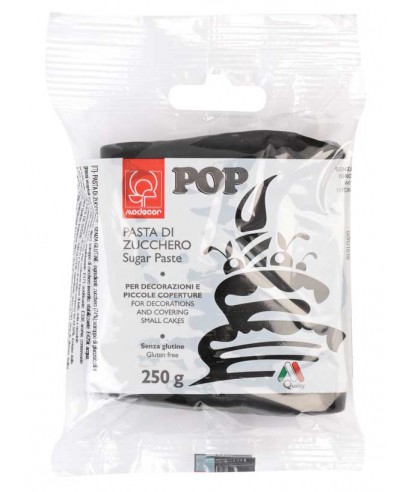Pâte à sucre POP Noir 250gr Modécor Pâte à sucre POP Noir 250gr Modécor