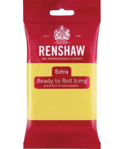 Pâte à sucre EXTRA Jaune Pastel 250g Renshaw Pâte à sucre EXTRA Jaune Pastel 250g Renshaw