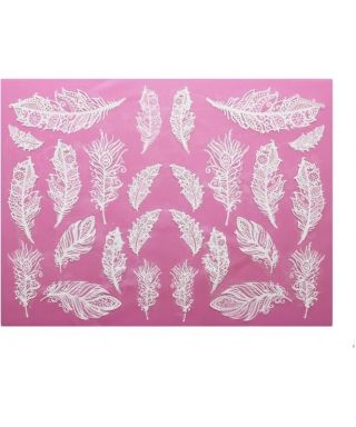 Tapis dentelle Plumes Cake Lace