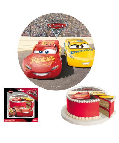 Disque pâte à sucre Cars 16cm Disney Pixar