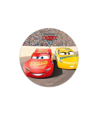 Disque pâte à sucre Cars 16cm Disney Pixar