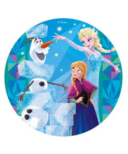 Disque azyme Anna et Elsa et Olaf la reine des neiges