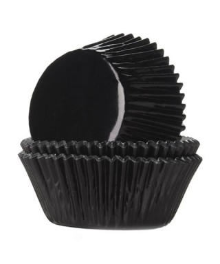Caissette cupcake Noir métallisé pk/24 HoM