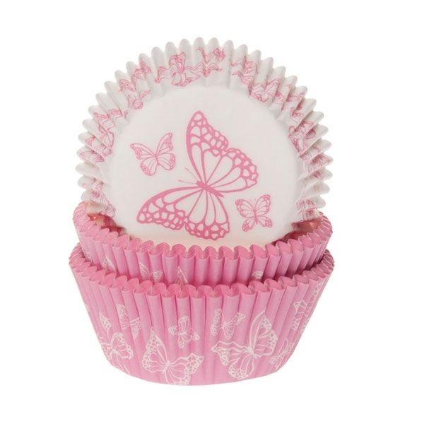 Caissette cupcake Papillon Rose pk/50 House of Marie à 3,59 €