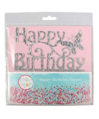 Cake Topper Happy Birthday Cake Star