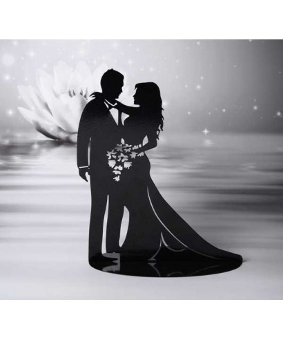 Cake Topper métal mariés romantique Cake Topper métal mariés romantique