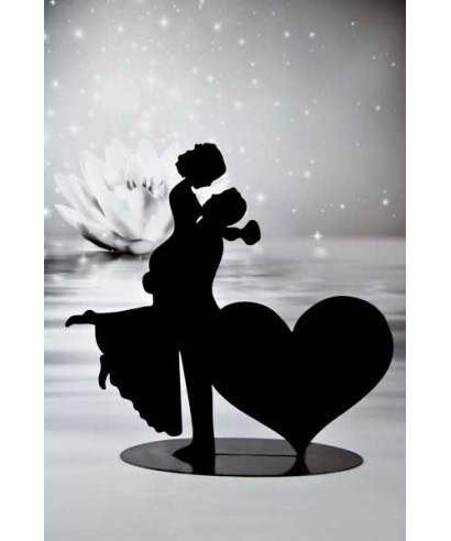 Cake Topper mariés avec coeur Cake Topper mariés avec coeur