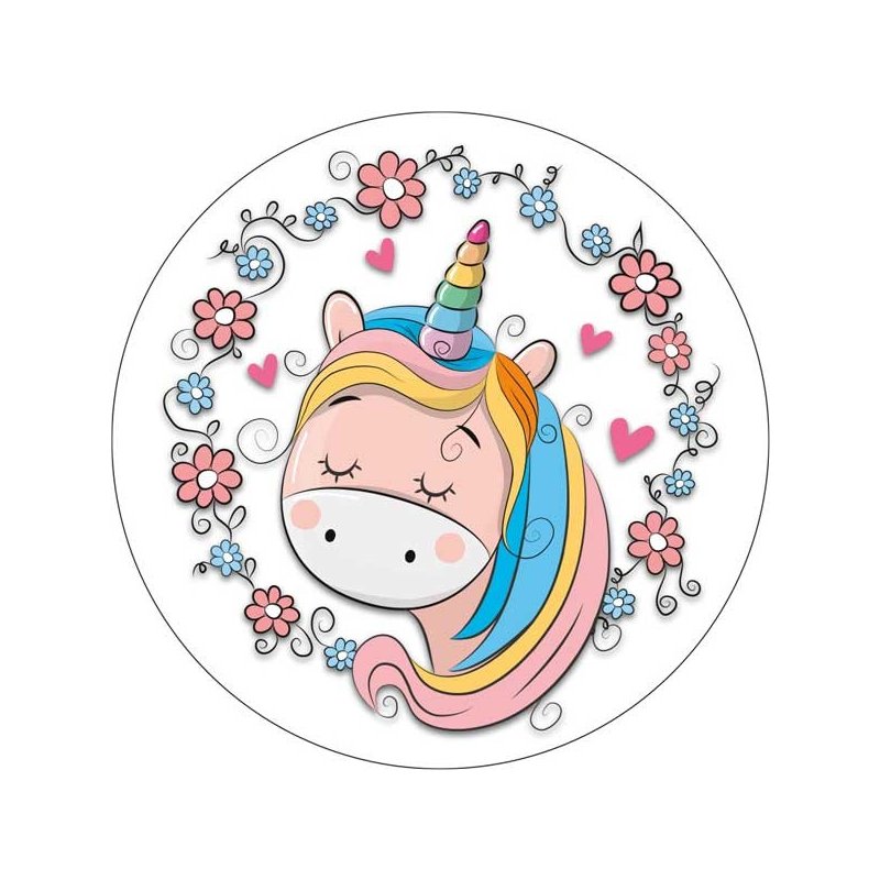 Disque Azyme Licorne Criniere Multicolore A 3 50