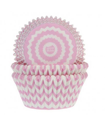 Caissette cupcake Rose Fanion garçon pk/50 House of Marie