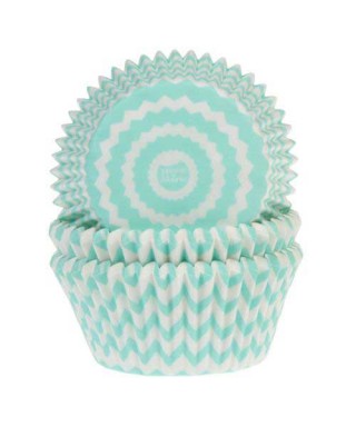 Caissette cupcake bleu Fanion pk/50 HoM