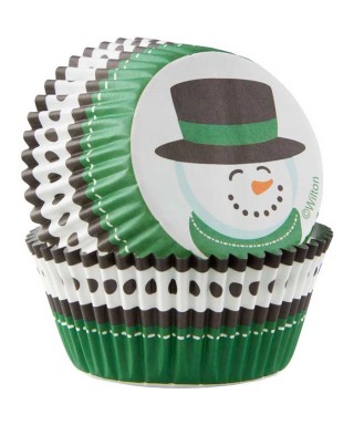 Caissettes à cupcakes Flocon de neige de noël pk/75 Wilton