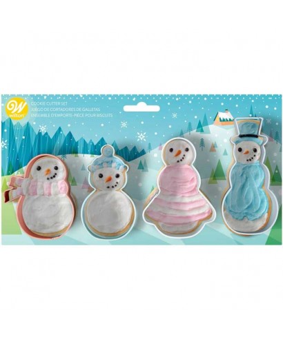 Emporte-pièce métal Bonhomme de Neige Set/4 Wilton Emporte-pièce métal Bonhomme de Neige Set/4 Wilton