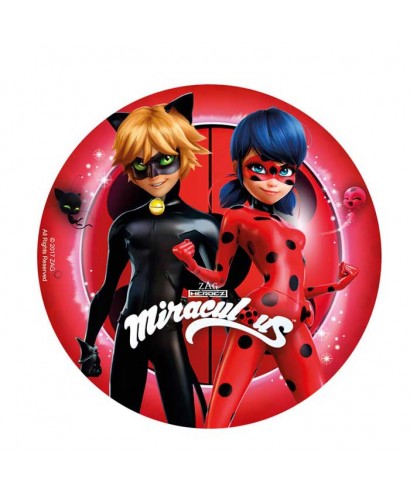 Disque sucre Miraculous 16cm Disque sucre Miraculous 16cm