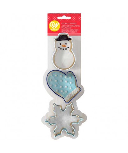 Emporte-pièce Bonhomme de neige, Mitaine et Flocon Wilton Emporte-pièce Bonhomme de neige, Mitaine et Flocon Wilton