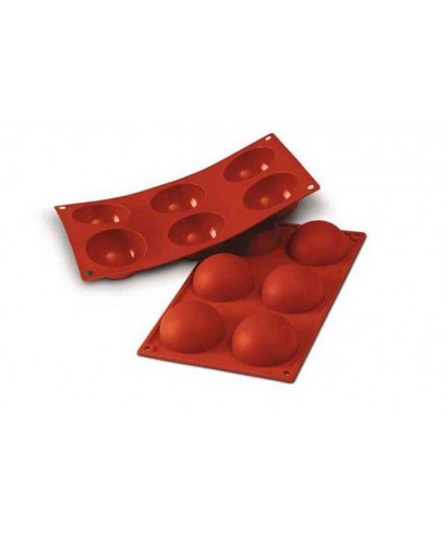 Moule plaque silicone demie-sphère ø60 H 30 MM Silikomart