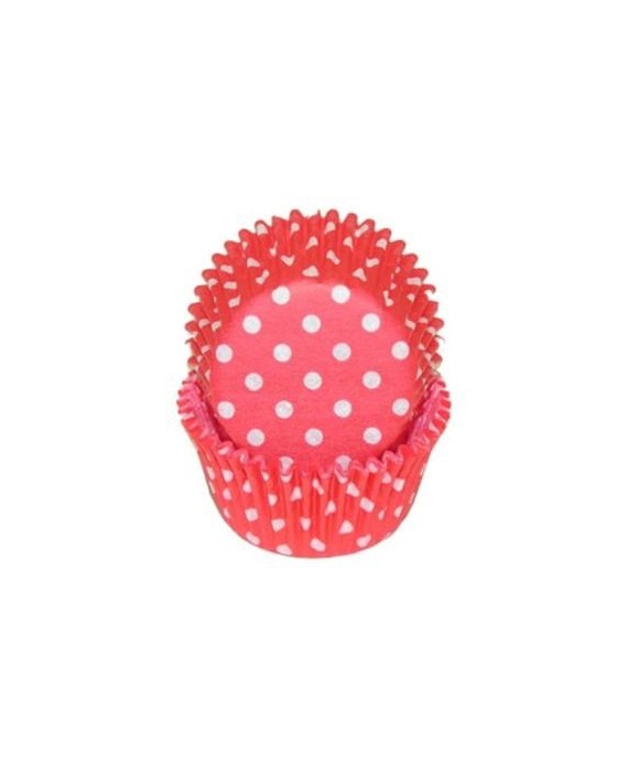 Mini caissette petit cupcake pois rouge PME Mini caissette petit cupcake pois rouge PME