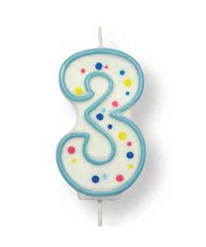 Bougie Design Du Bord 3 Ans Bougies D'Anniversaire Numéro 3