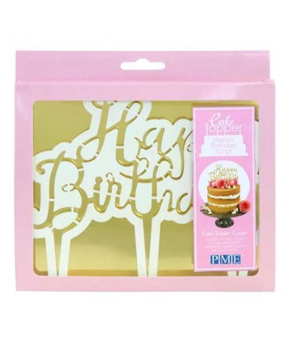 Emporte-pièce Topper Happy Birthday Script PME