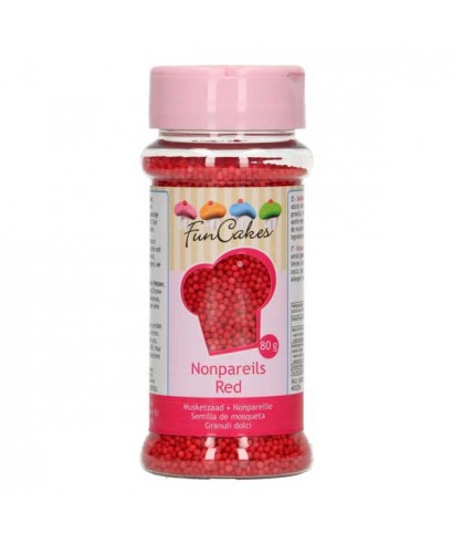 Nonpareils Rouge 80g FunCakes Nonpareils Rouge 80g FunCakes