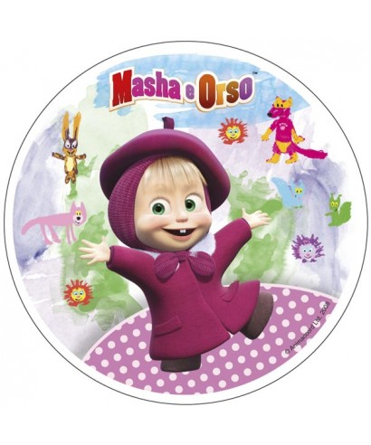 Disque sucre Masha l'ourson et ses dessins Disque sucre Masha l'ourson et ses dessins