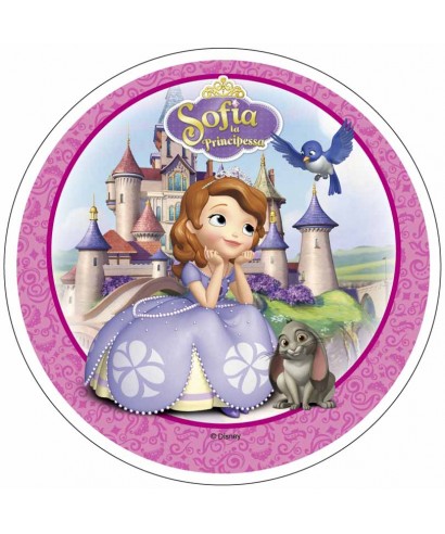 Disque azyme Princesse Sofia devant son château Disney Disque azyme Princesse Sofia devant son château Disney