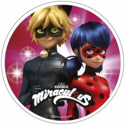 Disque Pate A Sucre Miraculous Ladybug Et Chat Noir A 4 00