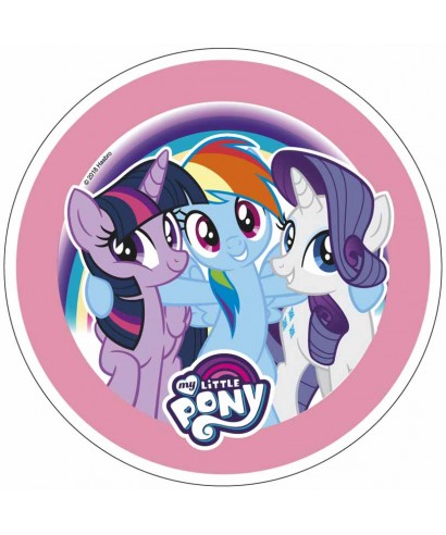 Disque pâte à sucre Twilight Sparkle, Rainbow Dash et Rarity My little Pony Disque pâte à sucre Twilight Sparkle, Rainbow Dash et Rarity My little Pony