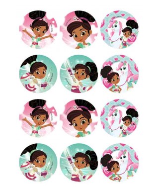 Mini disques à cupcake et biscuits Princesse Nella