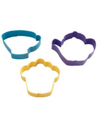 Emporte-pièce métal tasse à thé, théière et cupcake Wilton