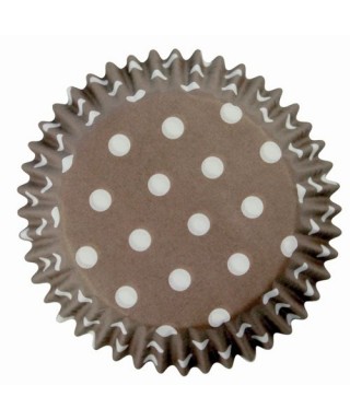 Caissette à cupcake 3cm pois rouge/blanc 200 pièces