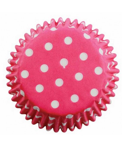 Caissette cupcake Rose à pois blancs pk/60 Pme Caissette cupcake Rose à pois blancs pk/60 Pme