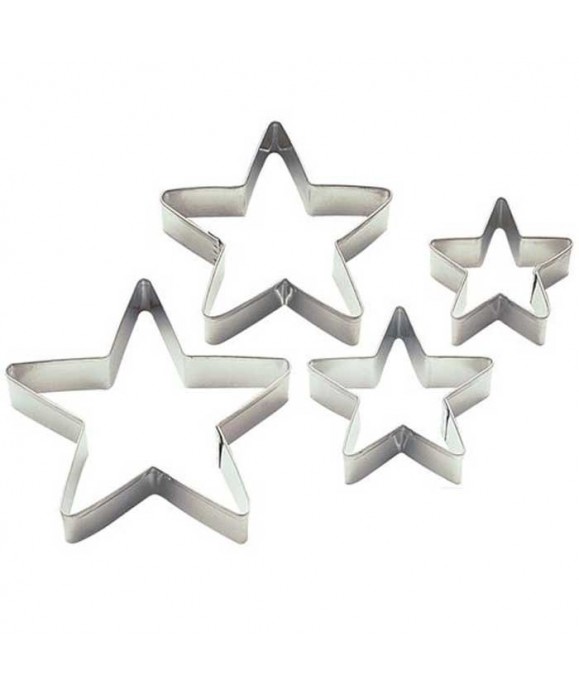 Emporte-pièces métal étoile set/4 Wilton Emporte-pièces métal étoile set/4 Wilton