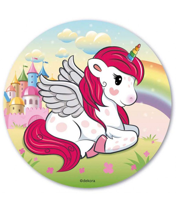Disque azyme Licorne et son château Disque azyme Licorne et son château