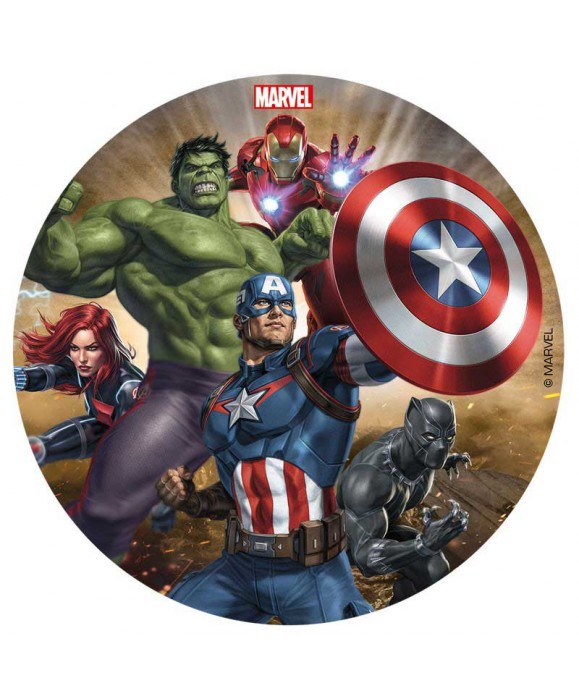 Disque Black Widow, Black Panther, Hulk Iron Man et Captain America Avengers