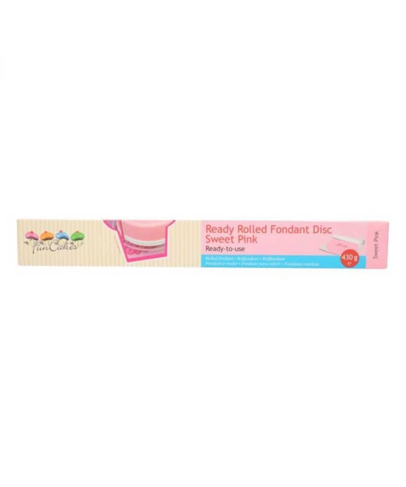 Pâte à sucre prête à l'emploi déjà étalée Rose Funcakes Pâte à sucre prête à l'emploi déjà étalée Rose Funcakes