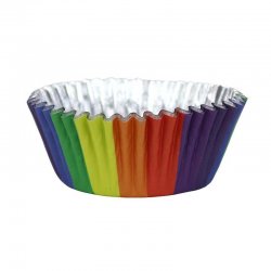 Caissette cupcake arc-en-ciel aluminium pk/30 PME