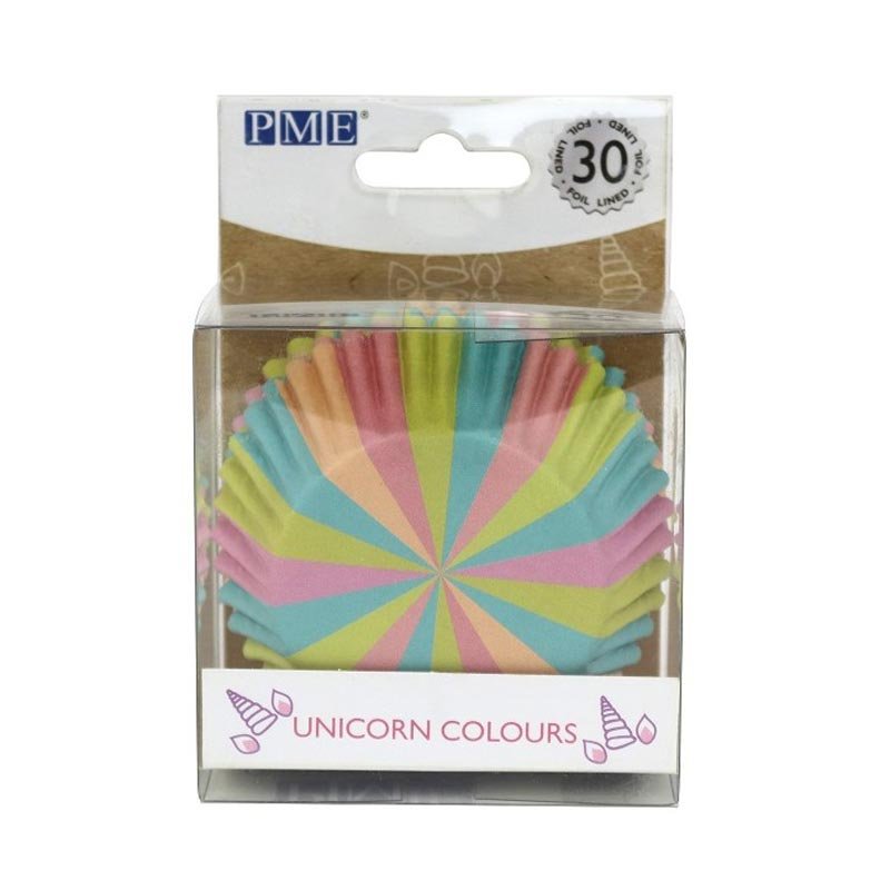 Caissette cupcake aluminium couleur licorne PME