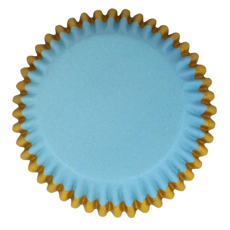 Caissette cupcake Or et bleu métallique pk/30 PME