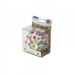 Caissette cupcake Blanche à Ballons  pk/30 PME