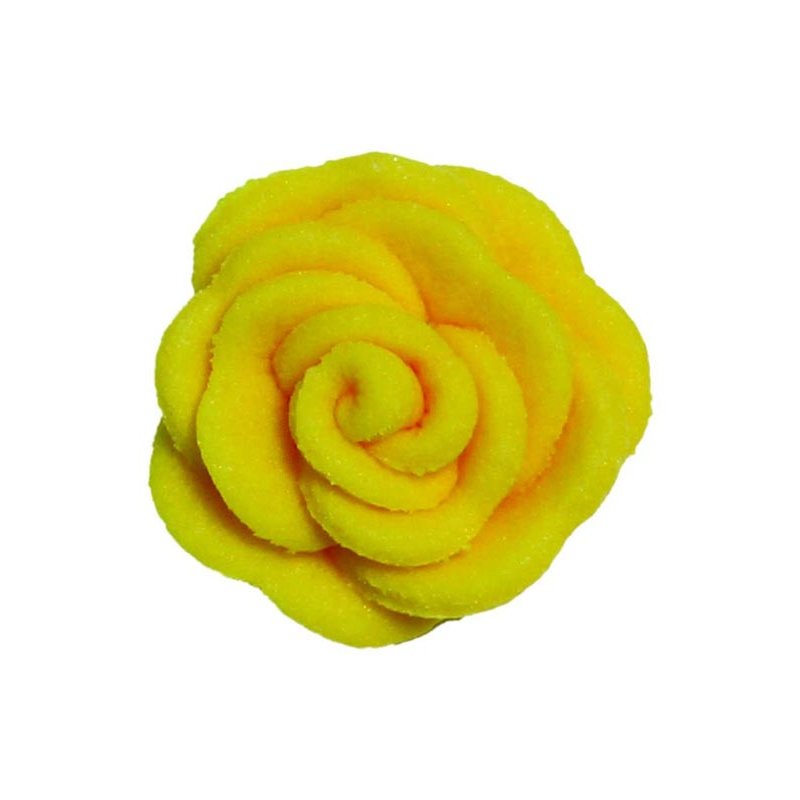 Petites roses en sucre jaune set/12 PME Petites roses en sucre jaune set/12 PME