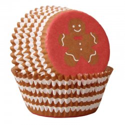 Caissettes à cupcakes bonhomme en pain d’épice
